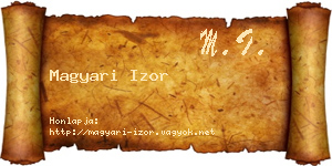Magyari Izor névjegykártya